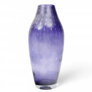 Italie, paarsglazen mondgeblazen vaas met ingesloten luchtbellen – kavel bij Veilinggebouw De Zwaan, Amsterdam