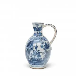 Delft, een blauwwit aardewerken 'Chinoiserie' kan, 18e/ 19e eeuw – kavel bij Veilinggebouw De Zwaan, Amsterdam