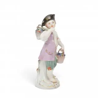 Meissen, porseleinen figuur, ontwerp Johan Joachim Kaendler, 19e eeuw – kavel bij Veilinggebouw De Zwaan, Amsterdam