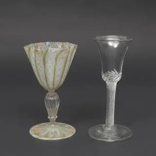 Engeland en Venetië, slingerglas, 18e eeuw en vetro-a-retorti glas, 20e eeuw – kavel bij Veilinggebouw De Zwaan, Amsterdam
