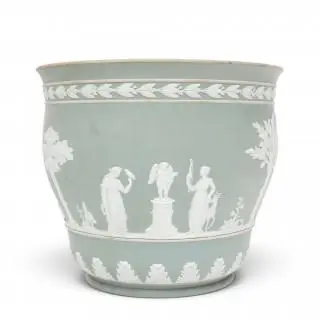 Wedgwood, groen jasperware cachepot, 19e eeuw – kavel bij Veilinggebouw De Zwaan, Amsterdam