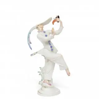 Meissen, porseleinen sculptuur, 'Maskentänzer', 1934-1945 – kavel bij Veilinggebouw De Zwaan, Amsterdam