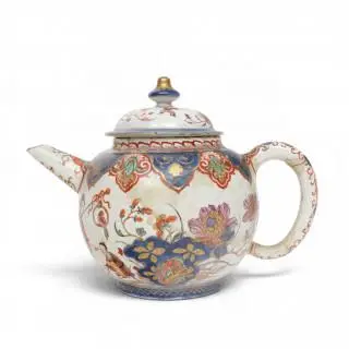 Delft, aardewerk theepot, Pieter Kocx, 18e eeuw – kavel bij Veilinggebouw De Zwaan, Amsterdam