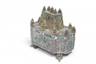 Indo-Portugal, filigrain zilveren besamin kistje, circa 1900 – kavel bij Veilinggebouw De Zwaan, Amsterdam