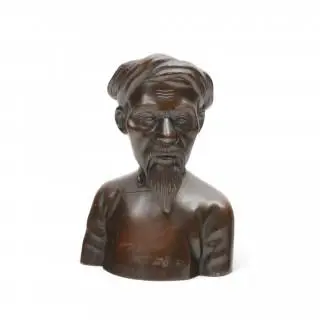 China, bronzen sculptuur, borstbeeld van man, circa 1920 – kavel bij Veilinggebouw De Zwaan, Amsterdam