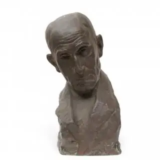 Philipp Modrow (1882-1925), bruin gepatineerd bronzen buste, 1917 – kavel bij Veilinggebouw De Zwaan, Amsterdam