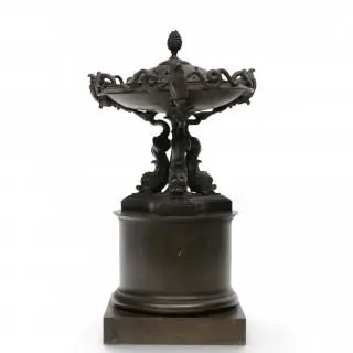 Frankrijk, bruin gepatineerde bronzen Brûle de parfum, Charles X, circa 1835 – kavel bij Veilinggebouw De Zwaan, Amsterdam