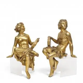 Frankrijk, paar verguld bronzen sculpturen, Empire, circa 1810 – kavel bij Veilinggebouw De Zwaan, Amsterdam