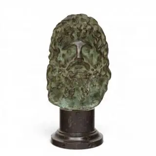 Italië, groen gepatineerd bronzen sculptuur, 'Zeus', Grand Tour, 19e eeuw – kavel bij Veilinggebouw De Zwaan, Amsterdam