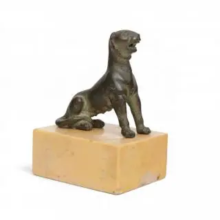 Italie, bronzen sculptuurtje van panter, 19e eeuw – kavel bij Veilinggebouw De Zwaan, Amsterdam