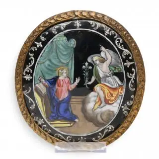 Limoges, ovale emaille plaquette, 19e eeuw – kavel bij Veilinggebouw De Zwaan, Amsterdam