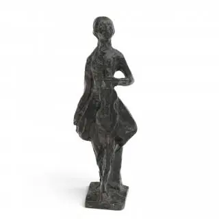 Mari Andriessen (1897-1979), groen gepatineerd bronzen sculptuur 'Mozart met viool' – kavel bij Veilinggebouw De Zwaan, Amsterdam