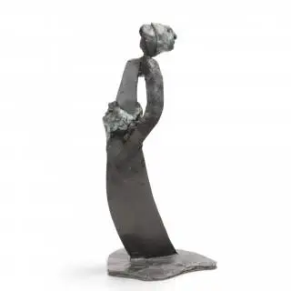 Renée van Leusden (1947-2025), bronzen sculptuur, moeder met kind – kavel bij Veilinggebouw De Zwaan, Amsterdam