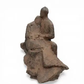 Eric Claus (geb. 1936), bruin gepatineerd bronzen sculptuur, 'De geliefden' – kavel bij Veilinggebouw De Zwaan, Amsterdam
