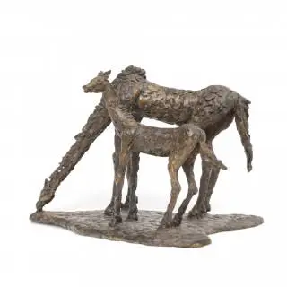 Tosca van den haak (1918-2012), bronzen sculptuur 'Giraffen' – kavel bij Veilinggebouw De Zwaan, Amsterdam