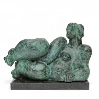Gerda Rutters (geb. 1946), groen gepatineerd bronzen sculptuur, 'naakt', 1993 – kavel bij Veilinggebouw De Zwaan, Amsterdam