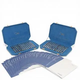OMAS, collection of twenty four sterling silver fountain pens, 'Unicef, Signs for Childeren 1946-1996, all numbered 243/300 – kavel bij Veilinggebouw De Zwaan, Amsterdam