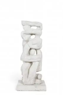 Leonie Molenaar (1938-2023), wit stenen beeld, circa 1970 – kavel bij Veilinggebouw De Zwaan, Amsterdam