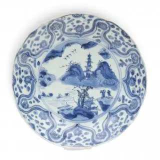 China, a blue and white 'kraak porselein' plate, Wanli period (1573-1619) – kavel bij Veilinggebouw De Zwaan, Amsterdam