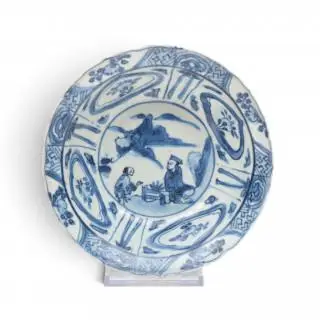 China, a blue and white 'Kraak' porcelain bowl, Wanli period (1573-1619) – kavel bij Veilinggebouw De Zwaan, Amsterdam