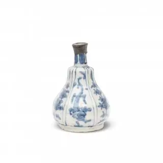 China, a blue and white 'kraak porselein' vase, Wanli period (1573-1619) – kavel bij Veilinggebouw De Zwaan, Amsterdam