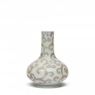 China, a copper-red and blue-glazed bottle vase, 20th century – kavel bij Veilinggebouw De Zwaan, Amsterdam