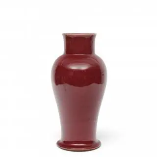 China, a copper-red-glazed baluster vase, 19th century – kavel bij Veilinggebouw De Zwaan, Amsterdam
