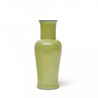China, a crackled green-glazed vase, 20th century – kavel bij Veilinggebouw De Zwaan, Amsterdam