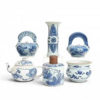 China, a collection of blue and white porcelain, 19th century and later – kavel bij Veilinggebouw De Zwaan, Amsterdam