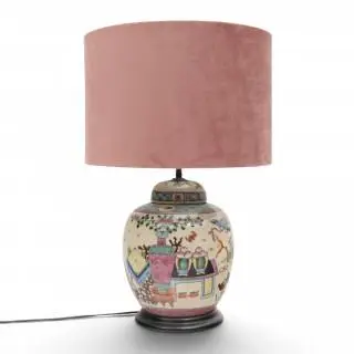 China, a Nanking famille rose porcelain ginger jar and cover, 19th century, later mounted as a lamp – kavel bij Veilinggebouw De Zwaan, Amsterdam