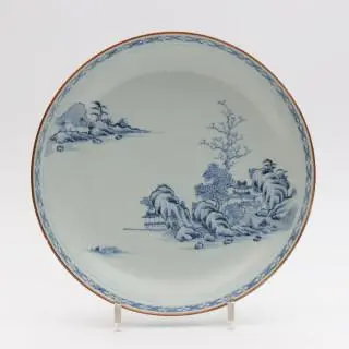 China, a blue and white porcelain dish, 18th century – kavel bij Veilinggebouw De Zwaan, Amsterdam