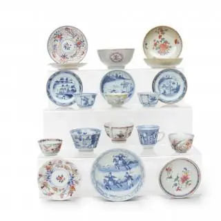 China and Japan, a collection of various cups and saucers, 18th century – kavel bij Veilinggebouw De Zwaan, Amsterdam