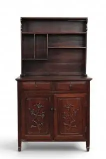 China, a hardwood cabinet – kavel bij Veilinggebouw De Zwaan, Amsterdam