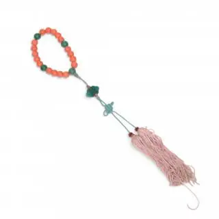 China, a glass rosary of eighteen beads, late Qing or Republic period – kavel bij Veilinggebouw De Zwaan, Amsterdam