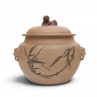 China, an Yixing earthenware jar and cover, modern – kavel bij Veilinggebouw De Zwaan, Amsterdam