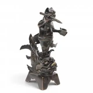 China, a bronze figure of Kui Xing, 19th/ 20th century – kavel bij Veilinggebouw De Zwaan, Amsterdam
