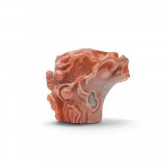 China, a carnelian agate 'tree trunk' vase, ca. 19th century – kavel bij Veilinggebouw De Zwaan, Amsterdam