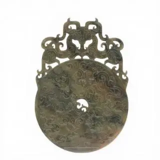 China, a jadeite disc, 20th century – kavel bij Veilinggebouw De Zwaan, Amsterdam