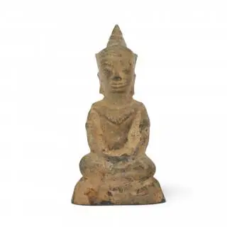 Thailand, a small bronze figure of Buddha – kavel bij Veilinggebouw De Zwaan, Amsterdam