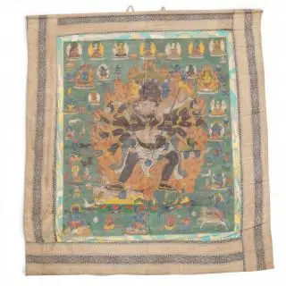 Tibet, a thangka depicting Chakrasamvara, ca. 1900 – kavel bij Veilinggebouw De Zwaan, Amsterdam