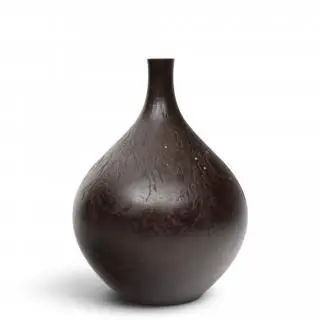 Japan, a large drop-shaped bronze vase, signed Komori Sunryū (dates unknown), Taisho or early Showa period – kavel bij Veilinggebouw De Zwaan, Amsterdam
