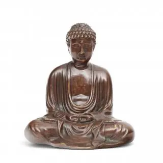 Japan, a patinated bronze figure of Buddha, 19th-20th century – kavel bij Veilinggebouw De Zwaan, Amsterdam