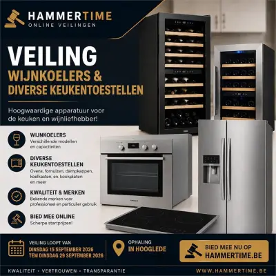 Veiling Wijnkoelers En Div Keukentoestellen: Topmerken Als Küpperbusch - Fhiaba - Avintage - Fisher&paykel - Liebherr En Anderen – veiling bij Hammertime