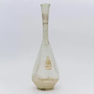Tall Roman translucent light-green Glass flask, 2nd-4th century CE – kavel bij Veilinggebouw De Zwaan, Amsterdam