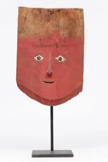 Peru, Chancay, wooden funerary mask, 1100 - 1400 CE – kavel bij Veilinggebouw De Zwaan, Amsterdam