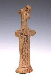 Boeotian terracotta female idol figure, pappades, ca. mid. 8th century BC – kavel bij Veilinggebouw De Zwaan, Amsterdam