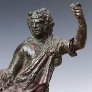 A fine Roman bronze standing Hercules bibax, ca. 1st - 3rd century CE – kavel bij Veilinggebouw De Zwaan, Amsterdam