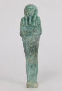 Egypt, a blue faience Ushabti, Late Period – kavel bij Veilinggebouw De Zwaan, Amsterdam