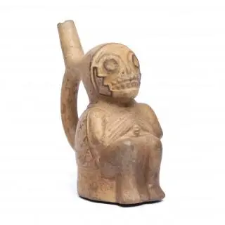 Peru, a stirrup spout vessel, Moche IV, ca. 500 - 700 – kavel bij Veilinggebouw De Zwaan, Amsterdam
