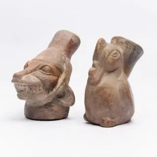 Peru, Moche IV, ca. 500-700 CE, two animal shaped small vessels – kavel bij Veilinggebouw De Zwaan, Amsterdam